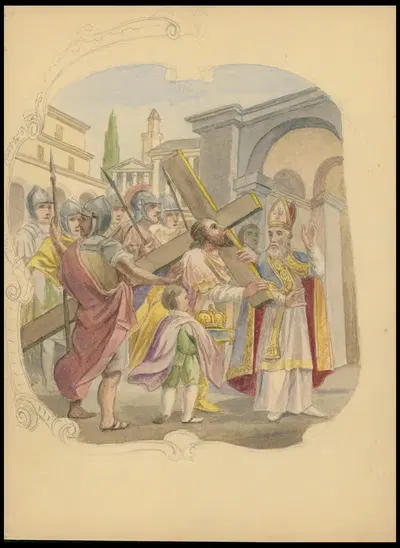 Христос, несущий крест на Голгофу by Юлиуш Макаравич, 1912 — digital art print download