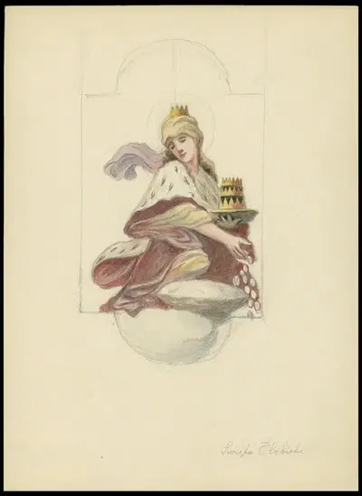 Святая Элизабета by Юлиуш Макаравич, 1912 — digital art print download