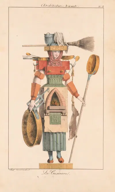 Живая архитектура – Повар by Литография Мартине, 1780-1830 — digital art print download