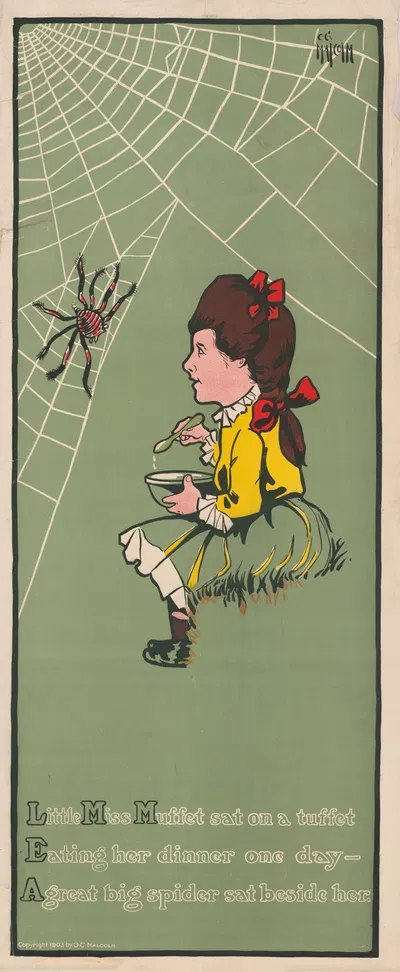 Маленькая мисс Маффет by О. С. Малколм, 1903 — digital art print download