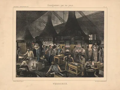 Glassworks by S. Ferat, 1890 — digital art print download