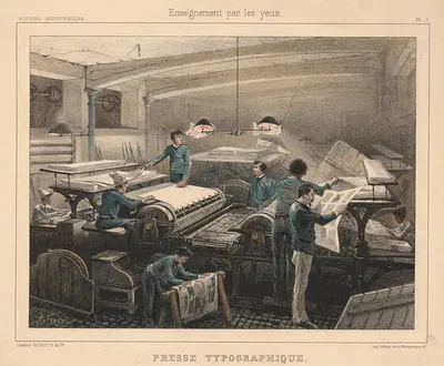 Letterpress printing by S. Ferat, 1890 — digital art print download