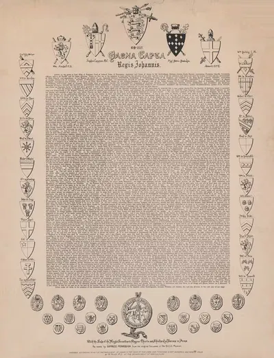 Великая хартия вольностей, короля Иоанна, 1215 год by В. Рир, 1894 — digital art print download
