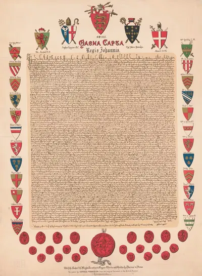 Magna Carta by W. Rear, 1894 — digital art print download