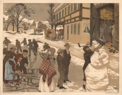 Winter by Walther Georgi, 1907 — digital art print download