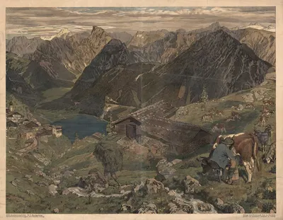 Горы by Вальтер Георги, 1907 — digital art print download