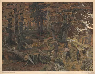 Лес by Вальтер Георги, 1907 — digital art print download