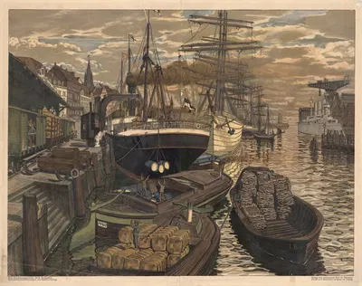Гавань by Вальтер Георги, 1907 — digital art print download