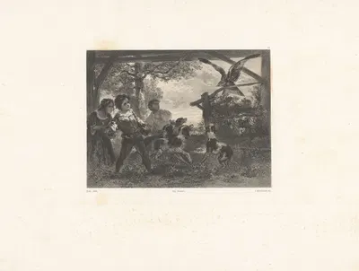 Дети с орлом by Адольф Муйлерон, 1848-1862 — digital art print download