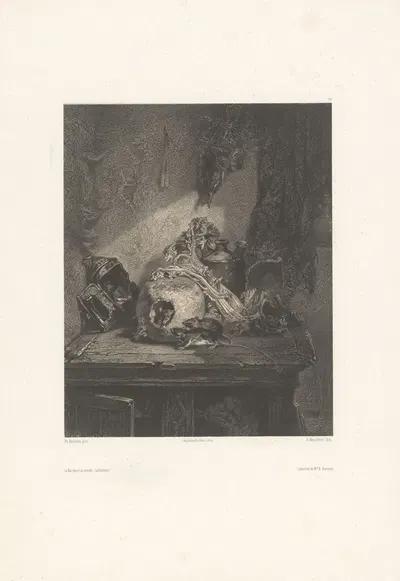Крыса, удалившаяся от мира (Лафонтен) by Адольф Муйлерон, 1848-1862 — digital art print download