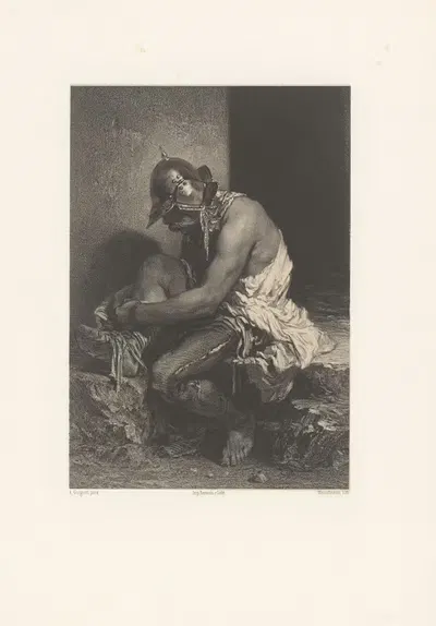 Раненый солдат by Адольф Муйлерон, 1848-1862 — digital art print download