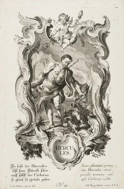 Hercules by Balthasar Sigmund Setletzky, 1740-1768 — digital art print download