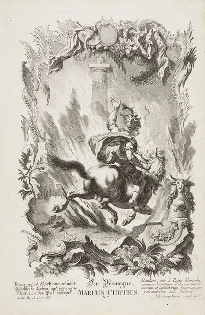 Марк Курций by Бальтазар Сигмунд Зетлецкий, 1740-1768 — digital art print download