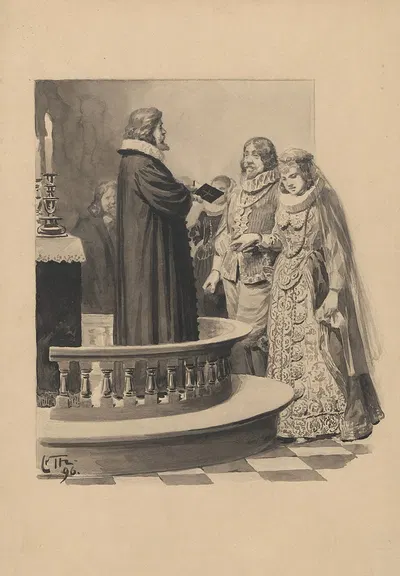 The priest in Thorning by Carl Thomsen, 1896 — digital art print download