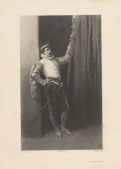Hallebardier by Célestin François Nanteuil, 1848-1862 — digital art print download