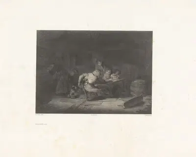 Интерьер кухни by Селестен Франсуа Нантёй, 1848-1862 — digital art print download