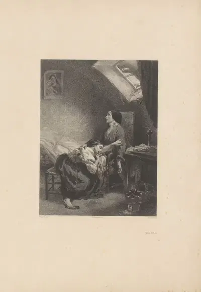 Самоубийство by Селестен Франсуа Нантёй, 1848-1862 — digital art print download