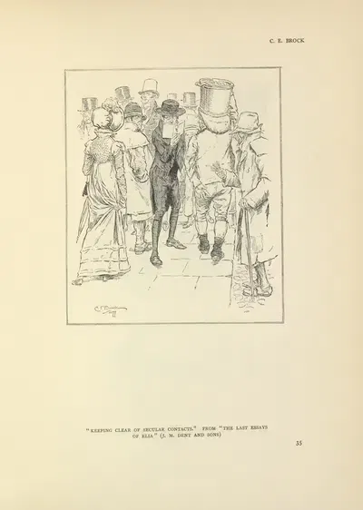 Keeping clear of secular contacts – The last essays of Elia by Charles Edmund Brock, 1914 — digital art print download