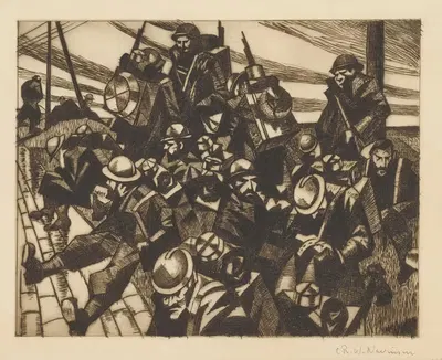 Французские войска отдыхают by Кристофер Р. В. Невинсон, 1916 — digital art print download