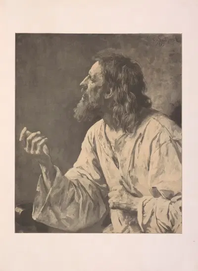 Христос, предостерегающий by Эдуард фон Гебхардт, 1912 — digital art print download