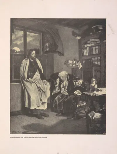 Христос и Никодим by Эдуард фон Гебхардт, 1912 — digital art print download