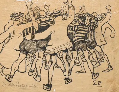 Небольшая протестная встреча by Эйгил Петерсен, 1895-1917 — digital art print download