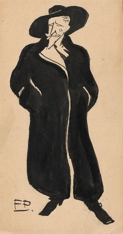 Мужчина в пальто и шляпе by Эйгил Петерсен, 1895-1917 — digital art print download