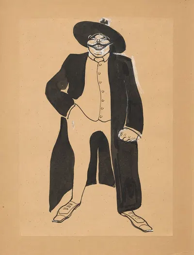 Мужчина в пальто и с шляпой by Эйгил Петерсен, 1895-1917 — digital art print download
