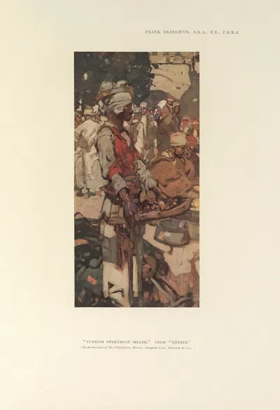 Продавец турецких сладостей – Эотен by Фрэнк Брангвин, 1914 — digital art print download