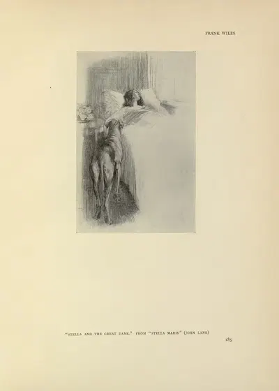 Стелла и датский дог – Стелла марис by Фрэнк Уайлс, 1914 — digital art print download