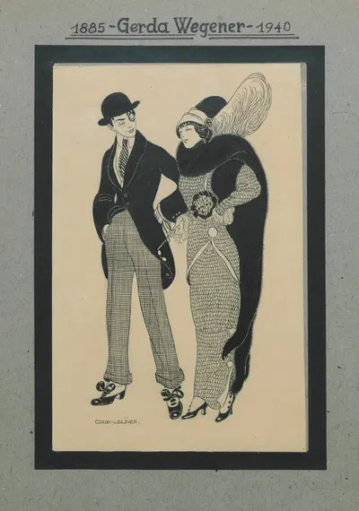 Мужчина и женщина by Герда Вегенер, 1919 — digital art print download