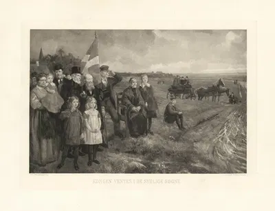 Ожидается король в южных приходах by Ханс Николай Хансен, 1870-1923 — digital art print download