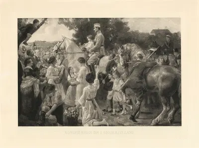 Король едет в Южный Ютланд by Ханс Николай Хансен, 1870-1923 — digital art print download