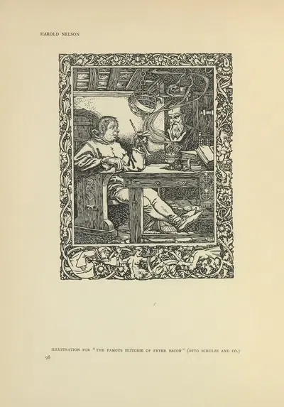 Иллюстрация к знаменитой истории о Фраере Беконе by Гарольд Нельсон, 1914 — digital art print download