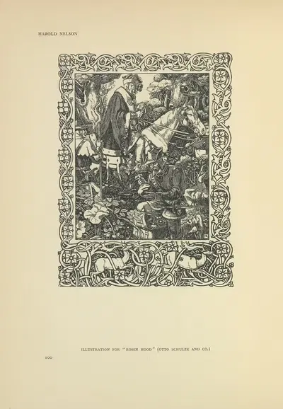 Иллюстрация для Робин Гуда by Гарольд Нельсон, 1914 — digital art print download