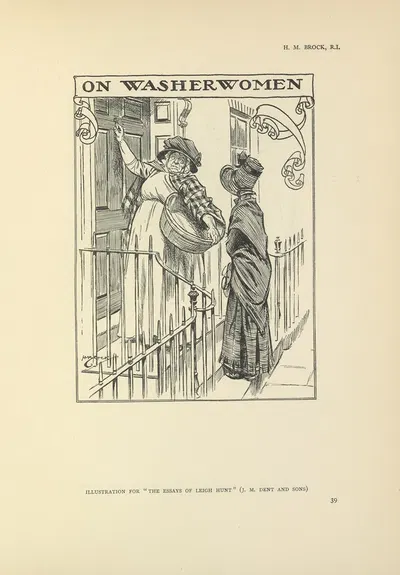 О прачках – Эссе Ли Ханта by Генри Мэтью Брок, 1914 — digital art print download