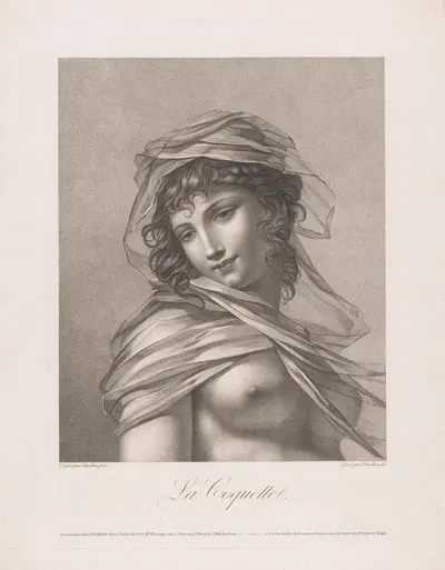 Кокетка by Жан Прудон, 1724 — digital art print download