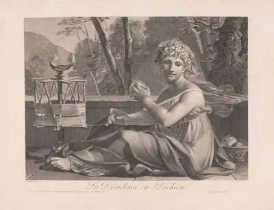 Пряха или Лахесис by Жан Прудон, 1788-1819 — digital art print download
