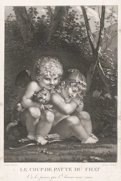 Удар лапы кота by Жан Прудон, 1788-1888 — digital art print download