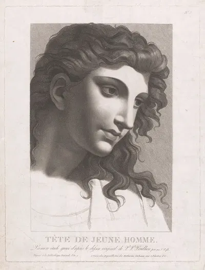 Голова молодого человека by Жан Прудон, 1800 - 1801 — digital art print download
