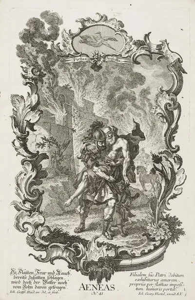 Эней by Иоганн Готфрид Хайд, 1730-1768 — digital art print download