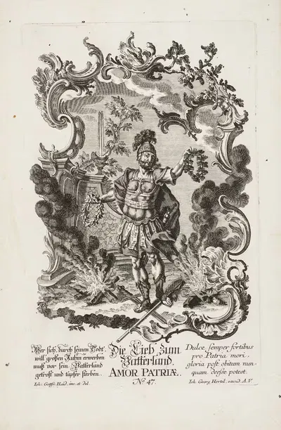Любовь к родине by Иоганн Готфрид Хайд, 1730-1768 — digital art print download