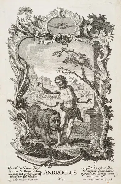 Андрокл by Иоганн Готфрид Хайд, 1730-1768 — digital art print download