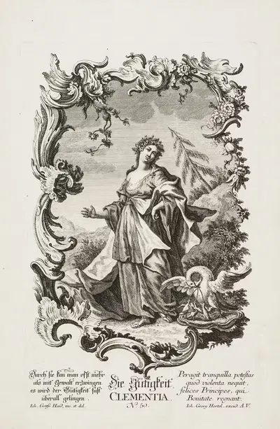 Климентия by Иоганн Готфрид Хайд, 1730-1768 — digital art print download