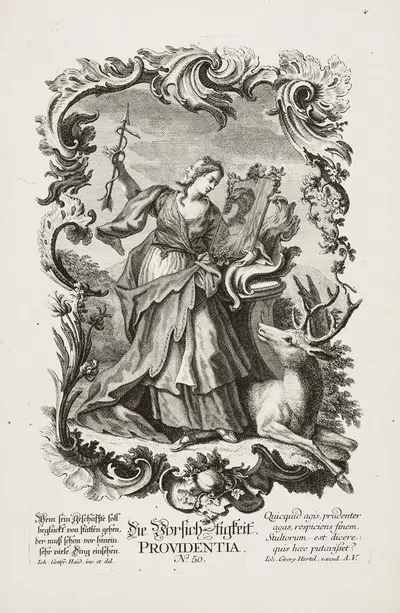 Провидение by Иоганн Готфрид Хайд, 1730-1768 — digital art print download