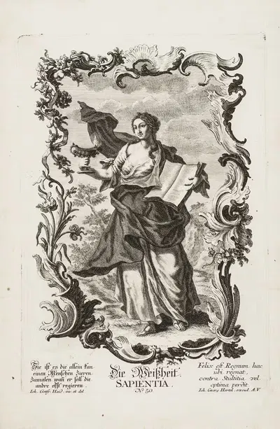 Мудрость by Иоганн Готфрид Хайд, 1730-1768 — digital art print download
