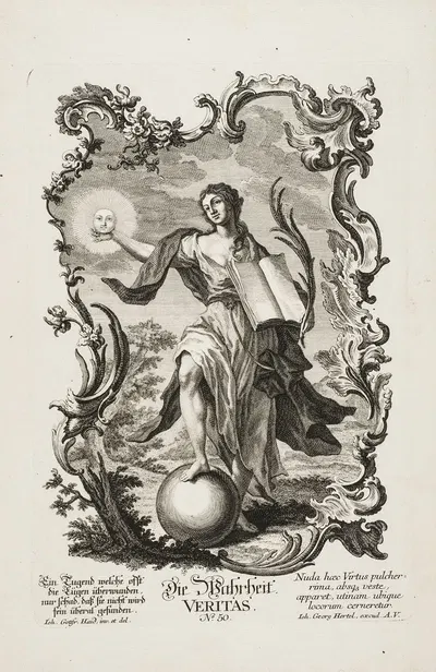Веритас by Иоганн Готфрид Хайд, 1730-1768 — digital art print download
