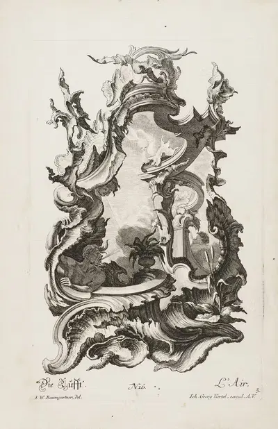Воздух by Иоганн Вольфганг Баумгартнер, 1720-1768 — digital art print download