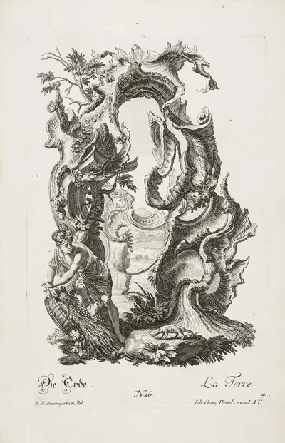 Земля by Иоганн Вольфганг Баумгартнер, 1720-1768 — digital art print download