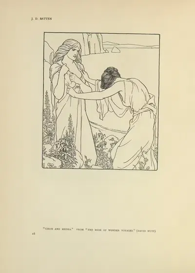 Кирка и Медея – Книга чудесных путешествий by Джон Диксон Баттен, 1914 — digital art print download
